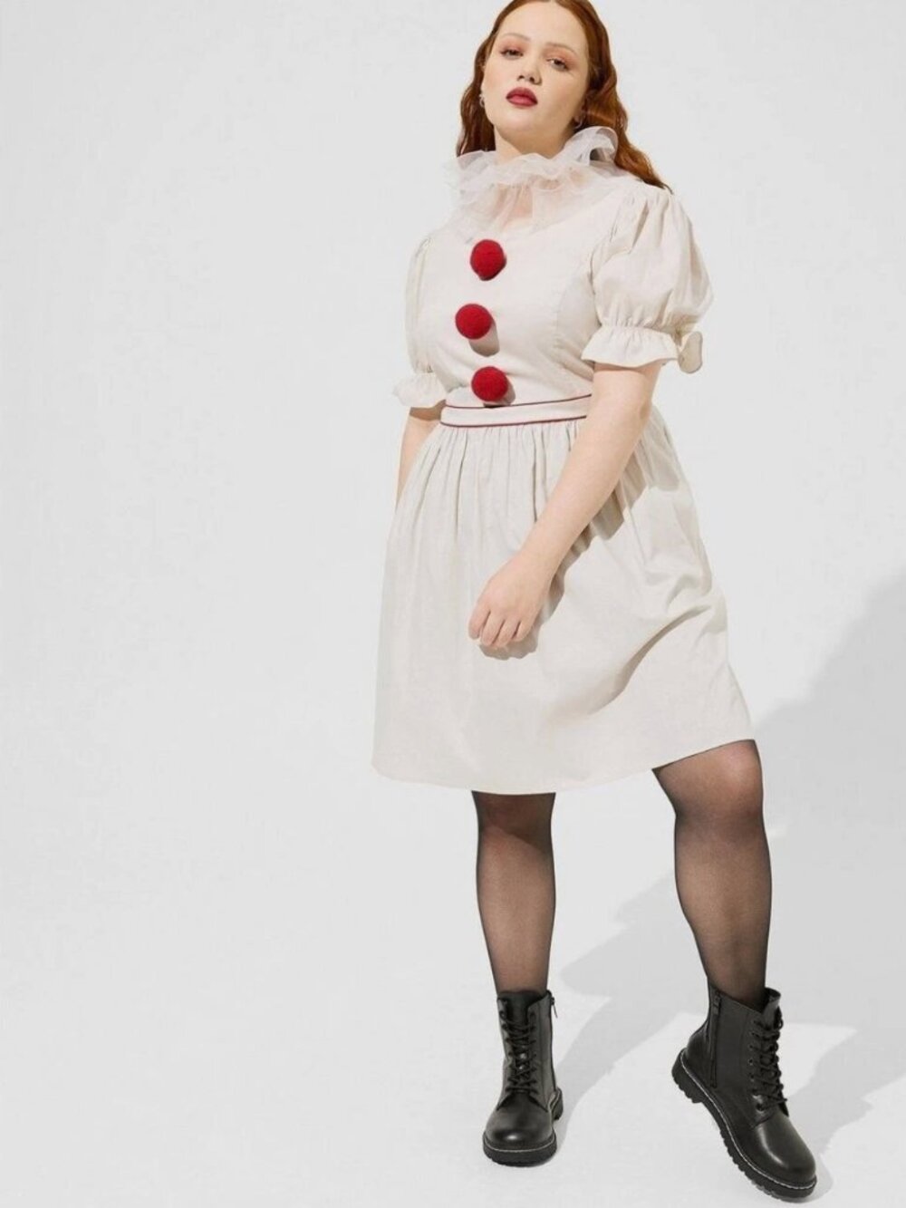 Torrid Pennywise IT Warner Bros Mini Dress Costume Size 2 OWO - Picture 5 of 8
